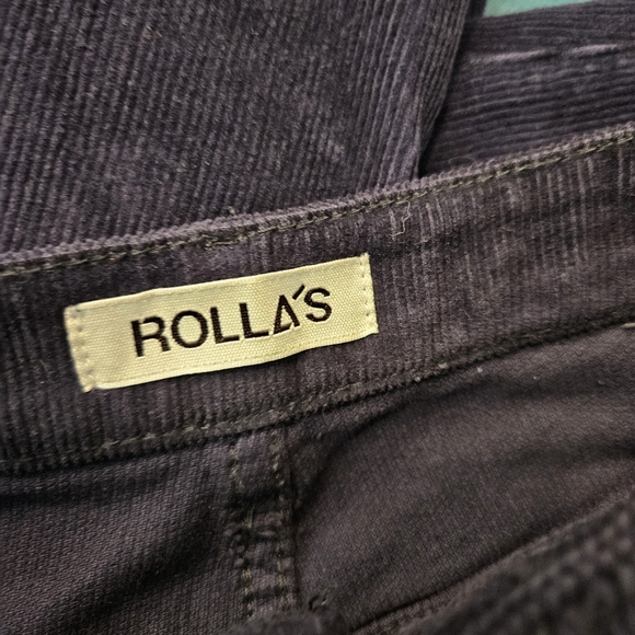 ROLLA'S High Rise EastCoast Flare Corduroy Pants Size 25 Navy - Picture 5 of 6